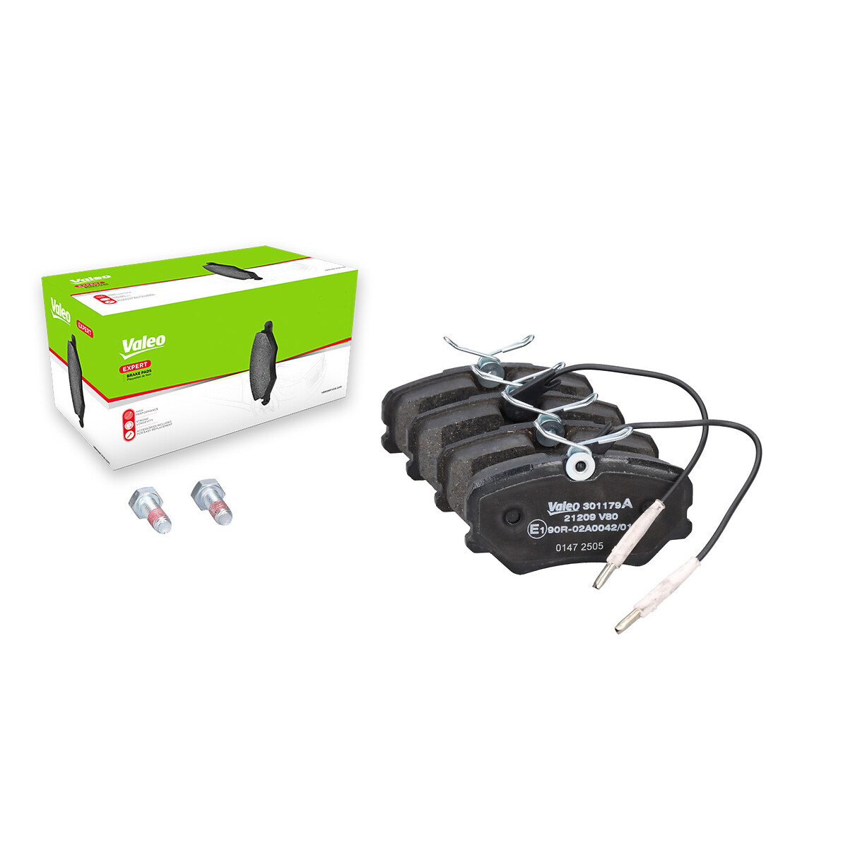 Jeu de 4 plaquettes de frein VALEO ref. 301179A